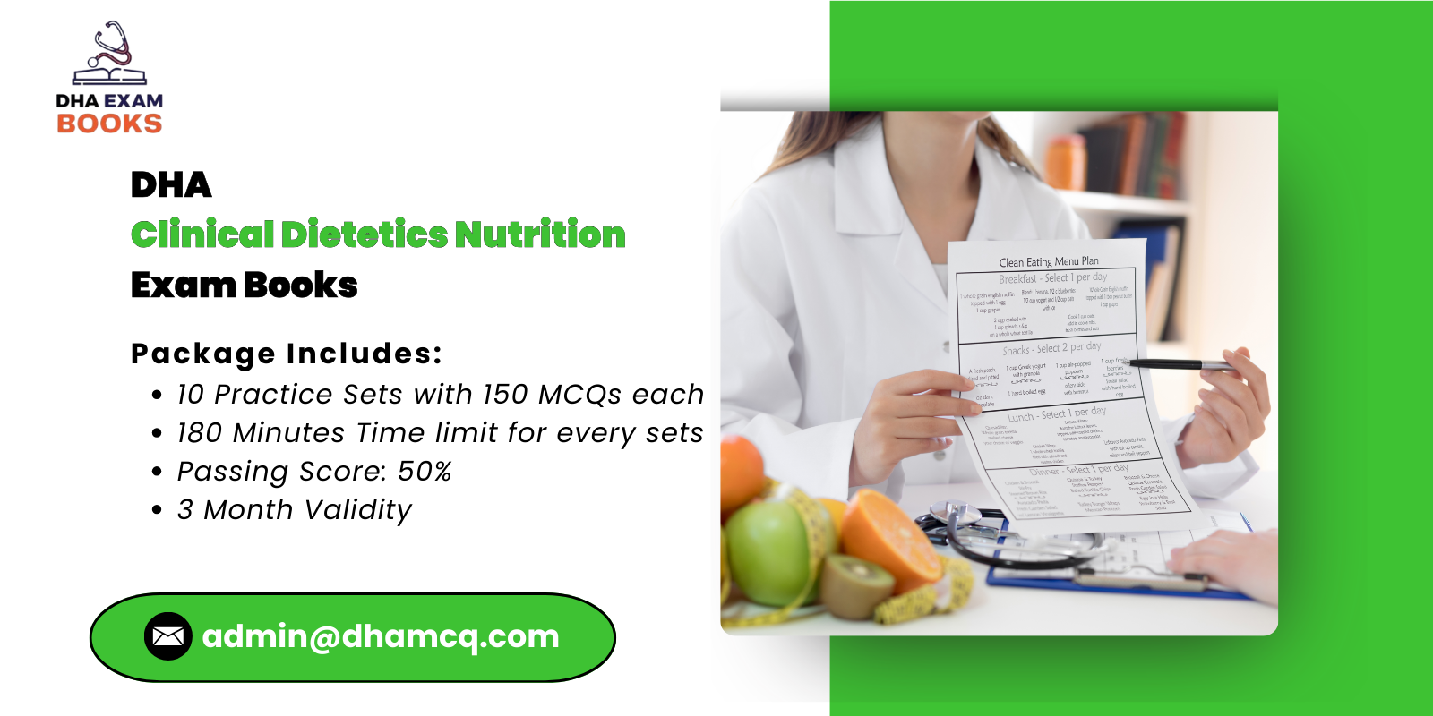 DHA Clinical Dietetics Nutrition Exam Books