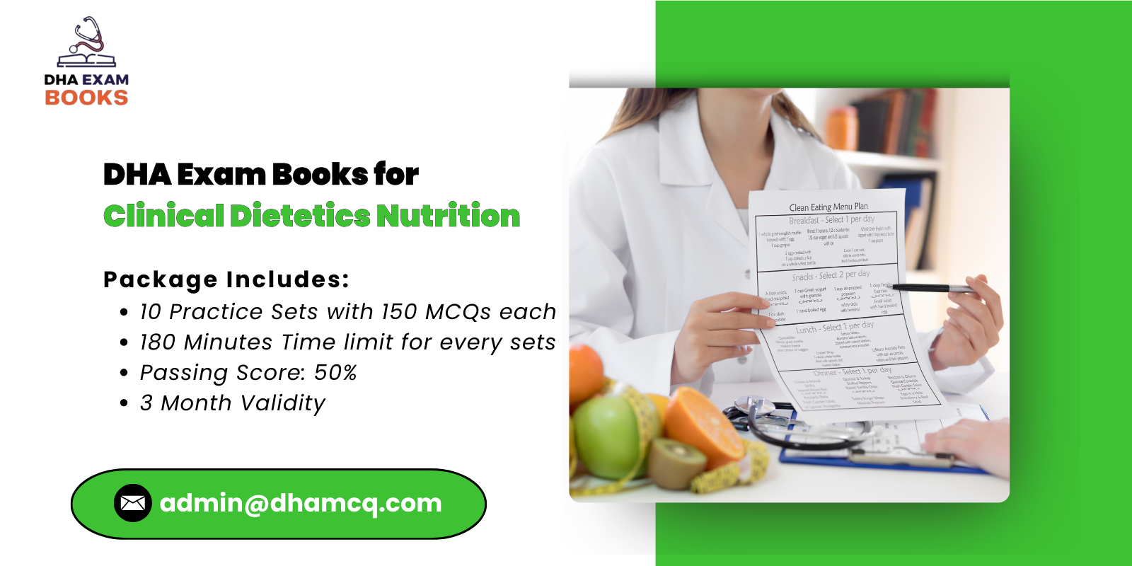 DHA Exam Books for Clinical Dietetics Nutrition