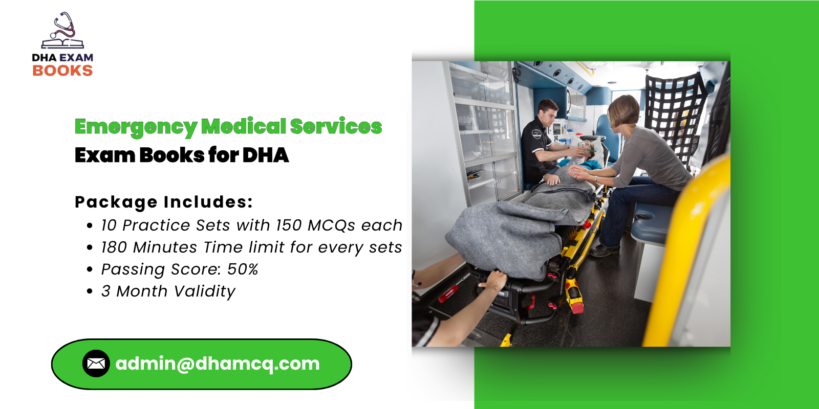Emergency Medical Services Exam Books for DHA