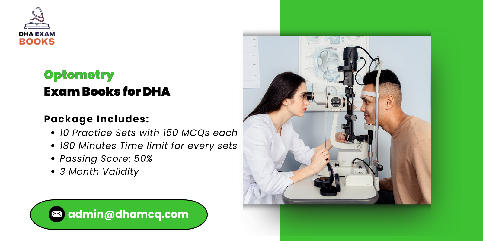 Optometry Exam Books for DHA