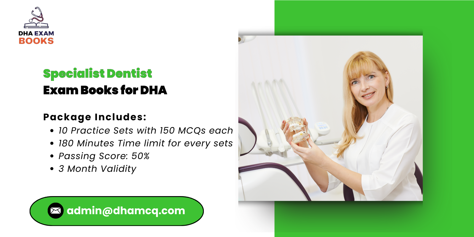 Specialist Dentist Exam Books for DHA